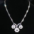 Necklaces (Lady Petunia flowers handmade Swarovski necklace) Click for more)